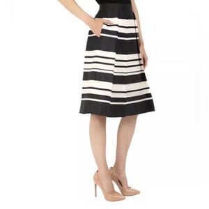 Kate Spade black and white striped organza skirt 8